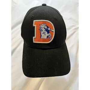 All Black Denver Broncos Snapback Hat Retro Throwback Logo New Era 9Fifty